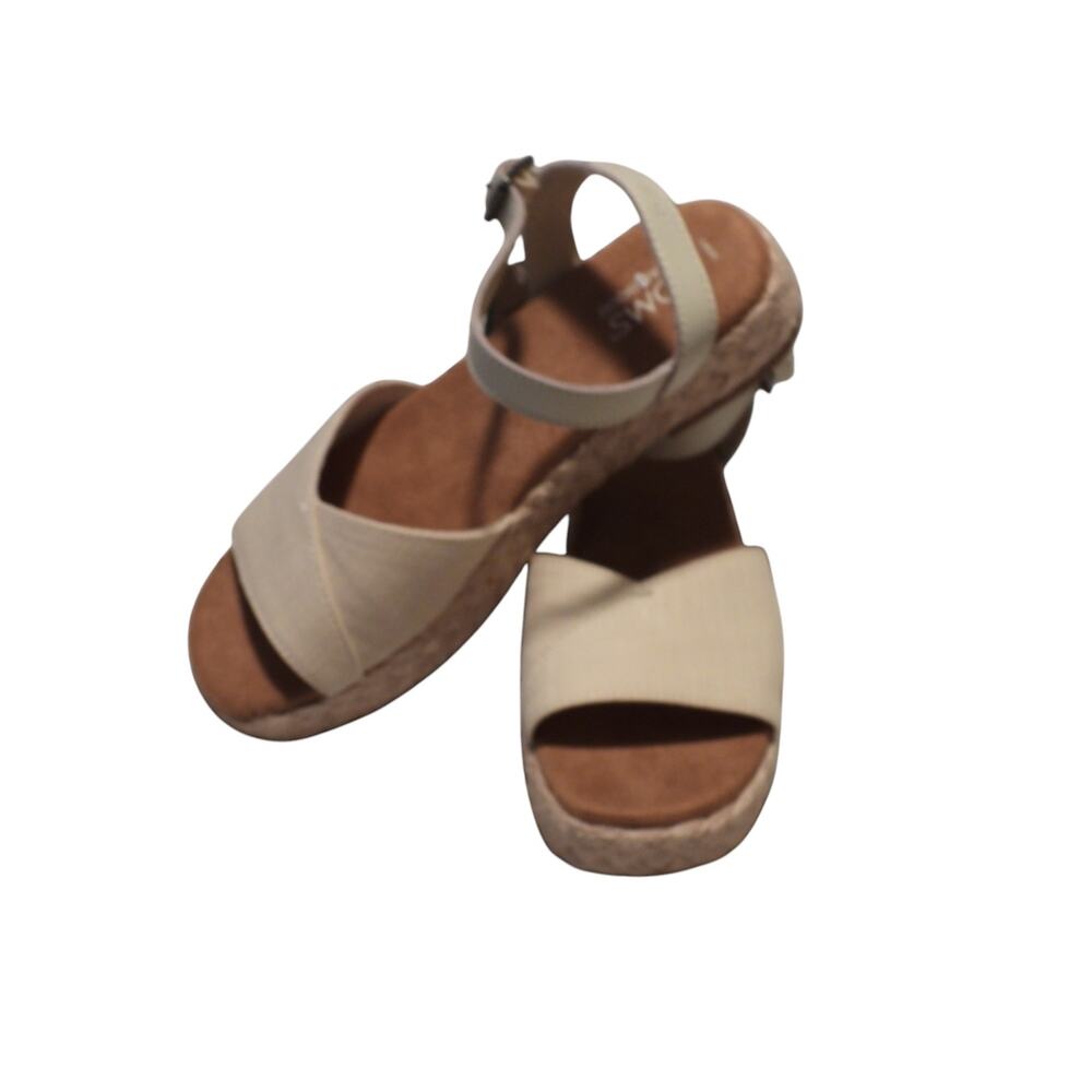 Toms Womens Abby Flatform Espadrille Sandal Natural sandal size 7